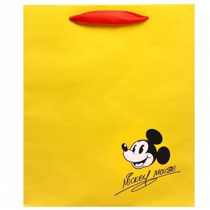 Пакет ламинированный вертикальный, 23 х 27 х 11 см "Mickey mouse" Микки Маус