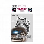 Ароматизатор подвес. &quot;Yammy&quot;  картон с пропиткой Котик &quot;New Car&quot; (1/200) *