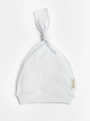 Комплект чепчиков для новорожденных  (шапочек) детских с узелком AMAROBABY Nature Мята 2 шт., мятный/белый, 62 размер,