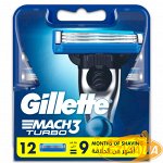 GILLETTE  MACH3 TURBO кассеты 12 шт