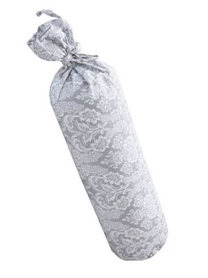 Подушка ортопедическая (Валик) с лузгой гречихи AMARO HOME Healthy Roll (Дамаск серый)