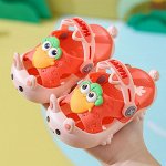 Кроксы детские, цвет розовый, принт &quot;Морковка&quot;