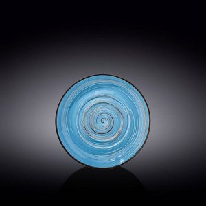 Блюдце универсальное Wilmax Spiral, d=16 см, цвет голубой