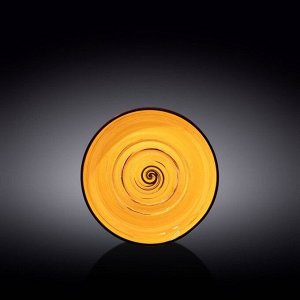 Блюдце универсальное Wilmax Spiral, d=16 см, цвет жёлтый