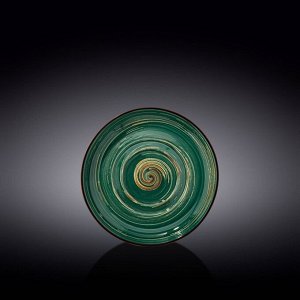 Блюдце универсальное Wilmax Spiral, d=16 см, цвет зелёный