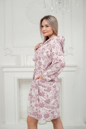 Халат женский из махры Нежность листья