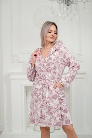 Халат женский из махры Нежность листья