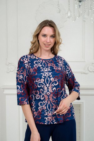 Костюм женский из кофты с рукавом 3/4 и брюк из вискозы Элеонора вензеля