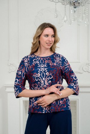 Костюм женский из кофты с рукавом 3/4 и брюк из вискозы Элеонора вензеля