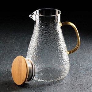 Набор для напитков из стекла Magistro «Эко. Сара», 5 предметов: кувшин 1,8 л, 4 кружки 300 мл