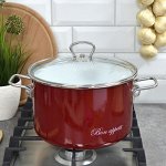 Кастрюля 5,5л Bon Appetit вишневая