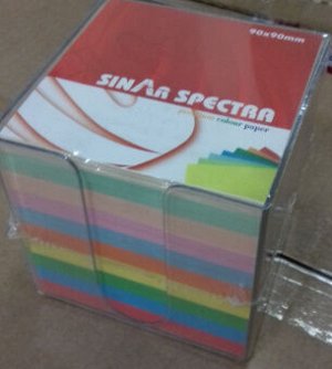 Куб бумажный цветной 90*90*90 Spectra Colour в боксе