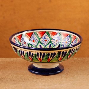 Конфетница узбекская Риштанская Керамика, 12x6 см, МИКС
