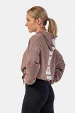 Худи NEBBIA Loose Fit Crop Hoodie Iconic 421 (Коричневый)