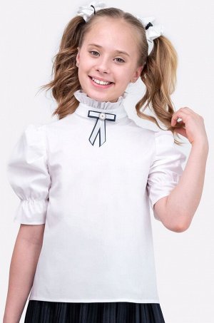 Хлопковая блузка из поплина для девочки