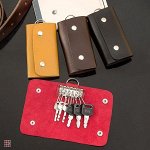 Ключница на кнопках из экокожи