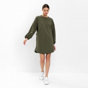 Платье с кулиской мини женское MINAKU: Casual Collection, хаки