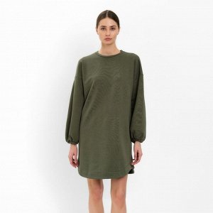 Платье с кулиской мини женское MINAKU: Casual Collection, хаки