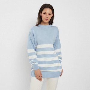 Джемпер женский MINAKU: Casual Collection цвет экрю/голубой