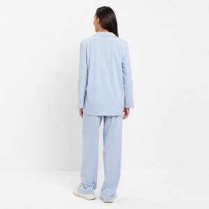 Костюм женский (жакет, брюки) MINAKU: Green trend, голубой