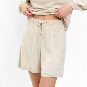 Комплект женский (джемпер, шорты) MINAKU: Casual Collection, бежевый