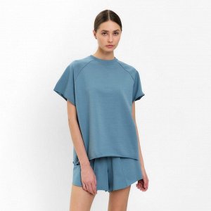 Комплект женский (майка, шорты) MINAKU: Casual Collection, пепельный