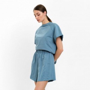 Комплект женский (майка, шорты) MINAKU: Casual Collection, пепельный