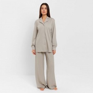 Костюм женский (рубашка, брюки, топ) KAFTAN Base, серый