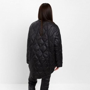 Куртка стёганая женская демисезонная MIST Oversize, чёрная