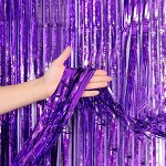Дождик-шторка 1*2м, цвет фиолетовый металлик