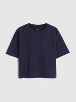 GAP - базовая футболка для девочек - navy uniform