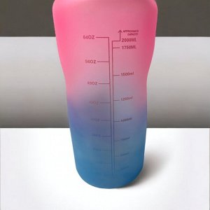 Бутылка для воды 2000 мл (розовый)