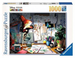 Ravensburger. Пазл карт. 1000 арт.19432 "Disney Pixar: Рабочий стол художника"