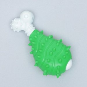 Игрушка двухслойная (твердый и мягкий пластик) «Голень», 12 см, зелёная