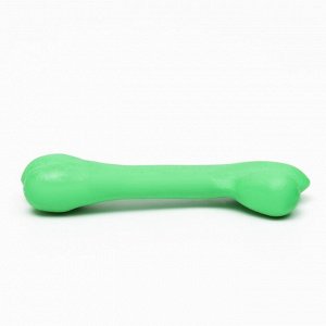 Игрушка жевательная "Косточка классическая", TPR, 12,3 см, зелёная