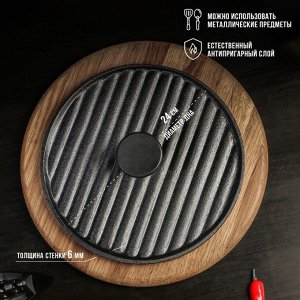 Крышка-пресс Magma «Гриль», 24x5.5 см, чугун, чёрная