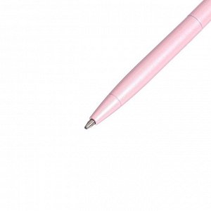 Ручка шариковая поворотная MESHU Pink pearl, синий стержень, металлический корпус