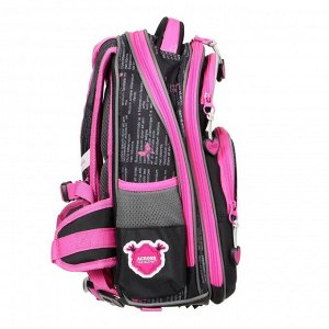 Рюкзак каркасный 35 х 28 х 15 см, Across 178, наполнение: мешок, пенал, синий/розовый ACR22-178-7
