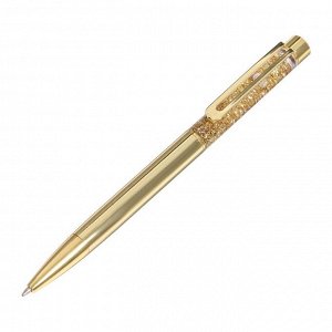 Ручка шариковая поворотная MESHU Gold sand, синий стержень, металлический корпус