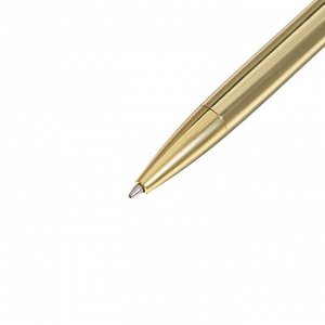 Ручка шариковая поворотная MESHU Gold sand, синий стержень, металлический корпус