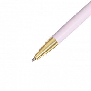 Ручка шариковая поворотная MESHU Lilac sandl, синий стержень, металлический корпус