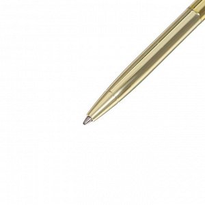 Ручка шариковая поворотная MESHU White pearl, синий стержень, металлический корпус