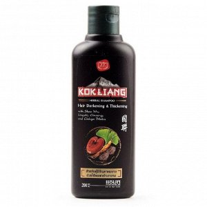 Kokliang Натуральный травяной шампунь для темных волос / Herbal Shampoo Hair Darkening &amp; Thickening, 200 мл