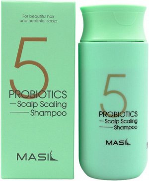 Шампунь с пробиотиками для глубокого очищение Masil 5 Probiotics Scalp Scaling Shampoo 300мл