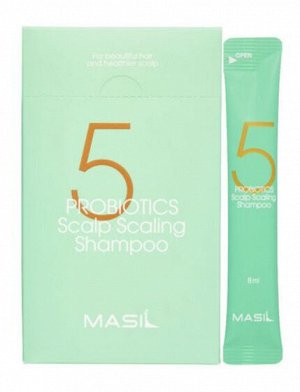 Шампунь с пробиотиками для глубокого очищение Masil 5 Probiotics Scalp Scaling Shampoo 8мл*20шт
