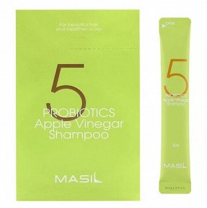 Шампунь с пробиотиками и яблочным уксусом от перхоти Masil 5 Probiotics Apple Vinegar Shampoo 8мл*1ш