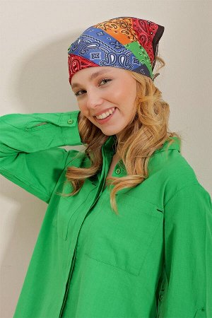 Женский аксессуар для волос оранжевого цвета, бандана, шарф ALC-X10182