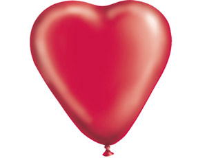 Шар10 Сердце кристал красное (50 шт./уп.)