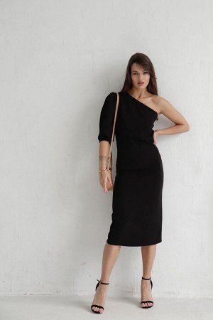 Асимметричное платье чёрное (остаток: )