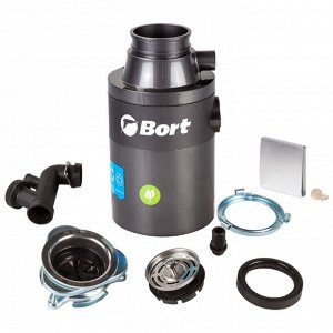 Измельчитель пищевых отходов Bort TITAN 4000 Control, 560 Вт, 3 ступени, 4.2 кг/мин, 90 мм